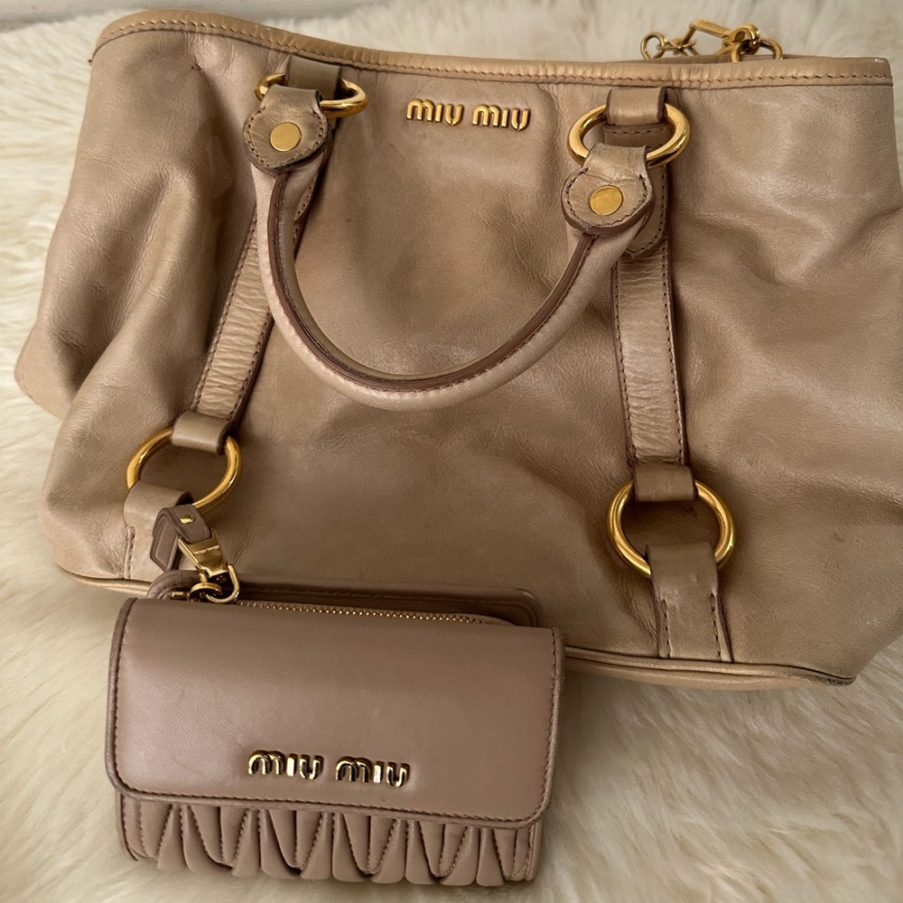 Miu Miu Beige Crossbody Bag And Wallet Only For $… - image 2